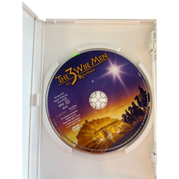 The 3 Wise Men DVD 2005 Animated Movie Martin Sheen Emilio Estevez Pre-Owned - Picture 2 of 4